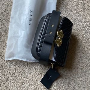 Zara Lion Belt Crossbody Bag SS2018 Black